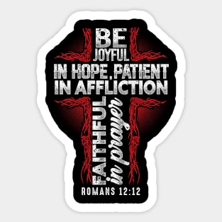 Be Joyful In Hope Patient In Affliction Christian Gift Sticker